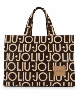 L TOTE LOGO ALLOVER...